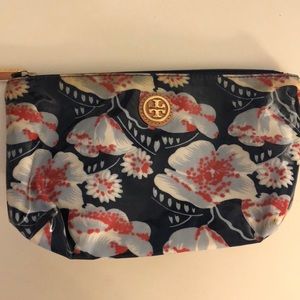 Tory Burch floral makeup bag